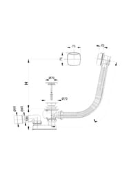 ����� ��� ����� ������� Alcaplast A51CRM �������/����, ���. 40/50