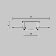 ������������ ��� ������� Maytoni Led Strip 61�14, ׸����, 2 �, ALM-6114-B-DF-2M, 642014