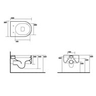 Унитаз подвесной Kerasan Flo 311530 500х360х340 безободковый, без сиденья, белый матовый