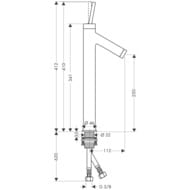 ��������� Axor Starck 10129950 ��� �����������, �������, 250��, ����.������