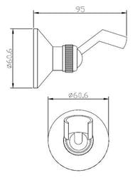 Держатель для душа ESKO SH105 Br настенный, поворотный, бронза