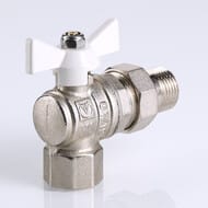 Кран угловой с американкой 1/2"ВН VALTEC BASE белая бабочка VT.228.NW.04