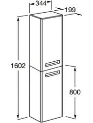 ����-������� Roca The Gap Original R, 344x199x1602 ��������� ZRU9307844