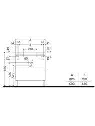 ����� � ������������ Duravit L-Cube 600�698�480 2 �����, 1 �����. ��� ����., ����� ������� LC6936O1818