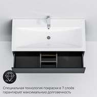 Тумба под раковину AM.PM X-Joy подвесная, 100 см, 2 ящика, черный матовый M85AFHX1002BM