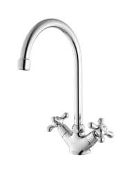 Смеситель IDDIS Jeals для кухни 59000T4C+W04 крестовые ручки, высокий поворотный излив 176мм