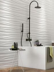   Atlas Concorde 3D Wall Design Ribbon White Matt (400800) , 8SBW (..)