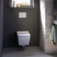 GEBERIT Sigma30 Клавиша смыва, двойной смыв, белый матовый/декор хром глянцевый 115.883.JT.1