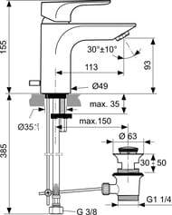 Ideal Standard Lux STRADA ��������� ��� ����������� A5449AA � ������������� ������ ��������