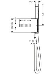 Душевой набор Axor Edge 46521000  алмазная огранка, лейка stick, шланг, соединение, хром — изображение 2