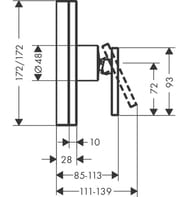 ��������� Axor Edge 46651000 ��� ���� ������������, �������� ������� , ������� ������, ����
