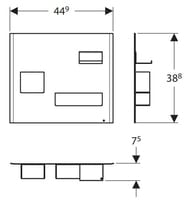 �������� ��������� ����� Geberit Acanto (449x388x75) � �������, ����: �������� ������� 500.649.JL.2