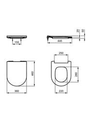 Cиденье для унитаза Ideal Standard BLEND CURVE микролифт, дюропласт, белый матовый T5208V1