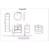 ����� ��� ���������� Aqwella Fargo (610x857x410) ���������, ��� ���������� FRG0106DB+FRGN380