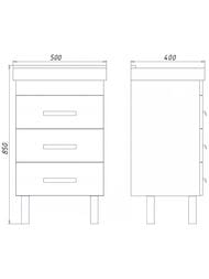 ����� � ��������� COMFORTY �������-50� (500�850�400) ���������, ����� ������ 00-00018023