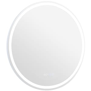Зеркало Акванет Оптима d700 LED подсветка/упр.сенсорное/часы/подогрев/датчик темпер. 304175
