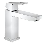 Смеситель Grohe Eurocube 23446000 для умывальника на одно отверстие, однорычажный, гладкий корпус