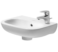 Рукомойник DURAVIT D-CODE 360х270х130 1 отв. под смес. справа, с переливом 07053600082