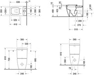 Чаша унитаза-компакта DURAVIT HAPPY D.2 365х630х415 универсальный выпуск, с креплением 2134090000
