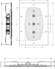 Верхний душ Hansgrohe Raindance Rainmaker 680х460 3 функции, без подсветки 28417000