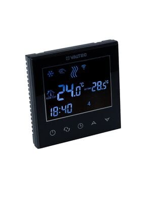 Хронотермостат VALTEC двухконтурный WIFI, черный. VT.AC713.B.0