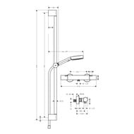 ������� ������� Hansgrohe Pulsify Select ������ ���,3 ������,���������,������ 900 ��,���� 24261000