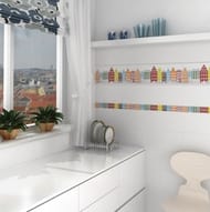 Плитка настенная KERAMA MARAZZI Городские цветы (200х500) белая 7071Т (кв.м.)