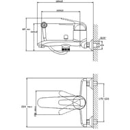 Смеситель для ванны VARION Armaturen MB 9620 63 3 однозахватный, короткий излив