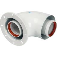 Адаптер для котла угловой 90° коакс. STOUT DN60/100,совместим с Bosch, Buderus SCA-6010-240190