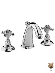 Смеситель для раковины Nicolazzi 2108DB09O на 3 отверстия, Dark Bronze/ручка Onice(Processing Onyx) — миниатюра 1