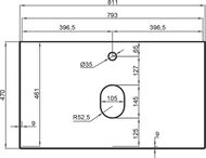 Тумба под раковину La Fenice TERRA Bianca 80 см (740х450х352) белая матовая FNC-01-TER-B-80