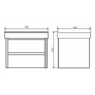 ����� COMFORTY ������-75 (750�570�460) ���������, � ���������, ����� ������ 00004137103