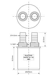 ������� McAlpine ��� ����������� ����� c 2 �������� 14 �� D50 ������   WFH-CON50