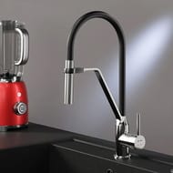 Смеситель AM.PM Like S для кухни F8013000 с гибким изливом, хром+черный