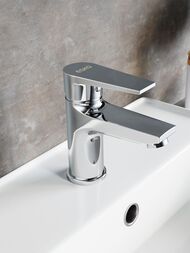 Смеситель для раковины ESKO Budapest BT26 на 1 отверстие, однозахватный, низкий излив, хром — изображение 2