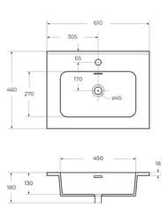�������� ������������ Cezares (61x46�19) 50202 Bianco