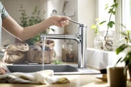 Смеситель Hansgrohe Zesis M33 2jet для кухни 160мм с вытяжным душем, sBox lite, мат.черный 74804670