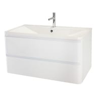 Тумба под раковину BelBagno ALBANO (800х450х500) подвесная, Bianco Lucido ALBANO-800-2C-SO-BL