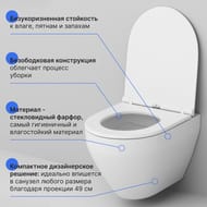 Унитаз подвесной AM.PM Spirit 2.0 FlashClean безободковый C701700WH