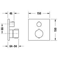 ��������� Duravit C.1 ��� ���� ��������� � ��������������, ������� �������, 2 ������� C14200013010