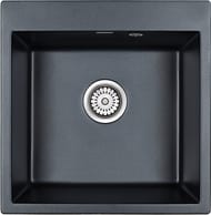 Мойка из искусственного камня PAULMARK Kante 50 (510x520x200) черный металлик PM105152-BLM