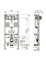 TECE Инсталляция для подвесного унитаза 9300344