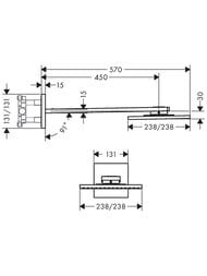 Верхний душ Axor ShowerSolutions 35310000 (250х250) настенный, 2jet, 2 типа струи, держатель, хром — изображение 3
