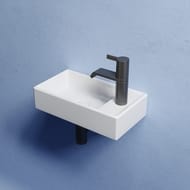 Раковина подвесная Ceramicanova Element 407х217х100 чаша слева, отв. под смеситель, белый CN6051L