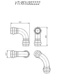 Пресс угольник VALTEC 22х22, 90° нерж. сталь, VTi.951.I.002222