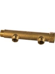 Коллектор проходной FAR 1"ВН на 2 отвода 3/4"Н, латунь, FK 3616 134