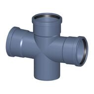Крестовина Poloplast 110х110х110х87,5°х180°, канализационная, арт.2267