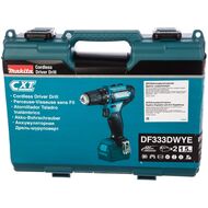 Шуруповерт MAKITA DF333DWYE аккумуляторный, 12В 2*1.5Ач. 20полож, 450/1700об/мин, 10мм, кейс