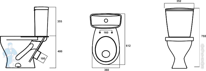 Унитаз компакт Санита ЭТАЛОН