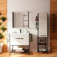 Смеситель для раковины Cersanit BRASKO BLACK 63107 донный клапан клик-клак, черный